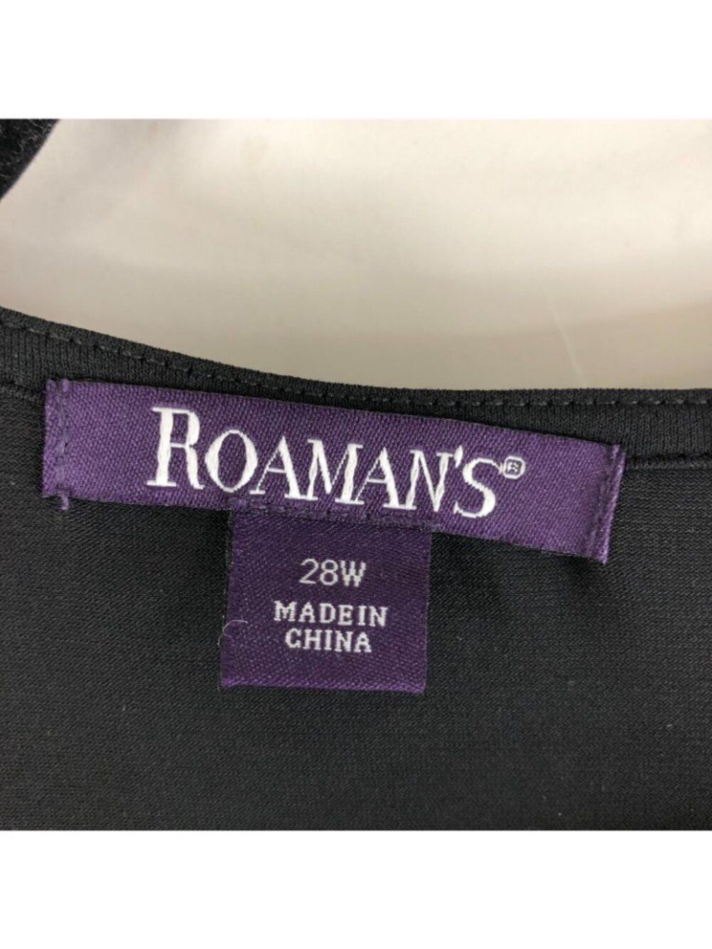 Roamans Maxi Dress Sleeveless Draped Scoop Neck Stretch Black Size 28W - Picture 3 of 4